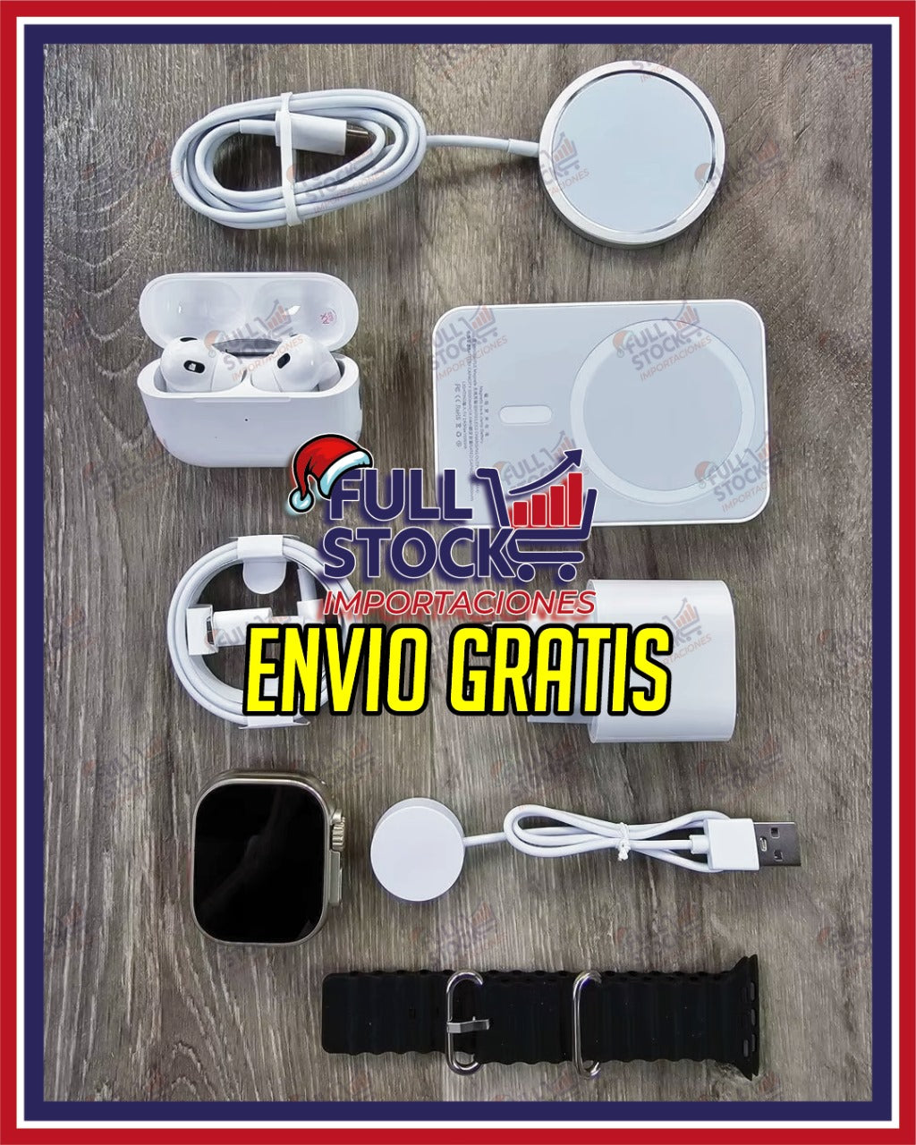 🔥 Eleva tu Nivel: ⏱️Smartwatch X8 Ultra + 🎶Audífonos Pro y Ecosistema de Carga COMPLETO🔌