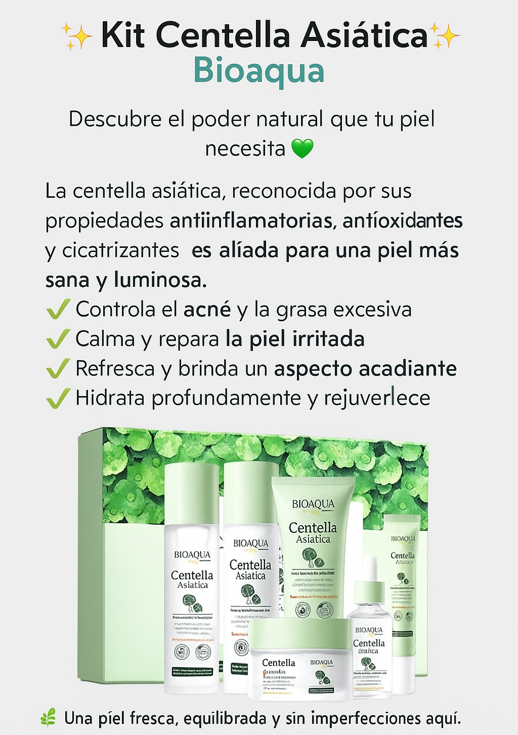 🌿 El Poder Sanador de la Centella Asiática: Calma, Repara y Renueva tu Piel por Completo ✨