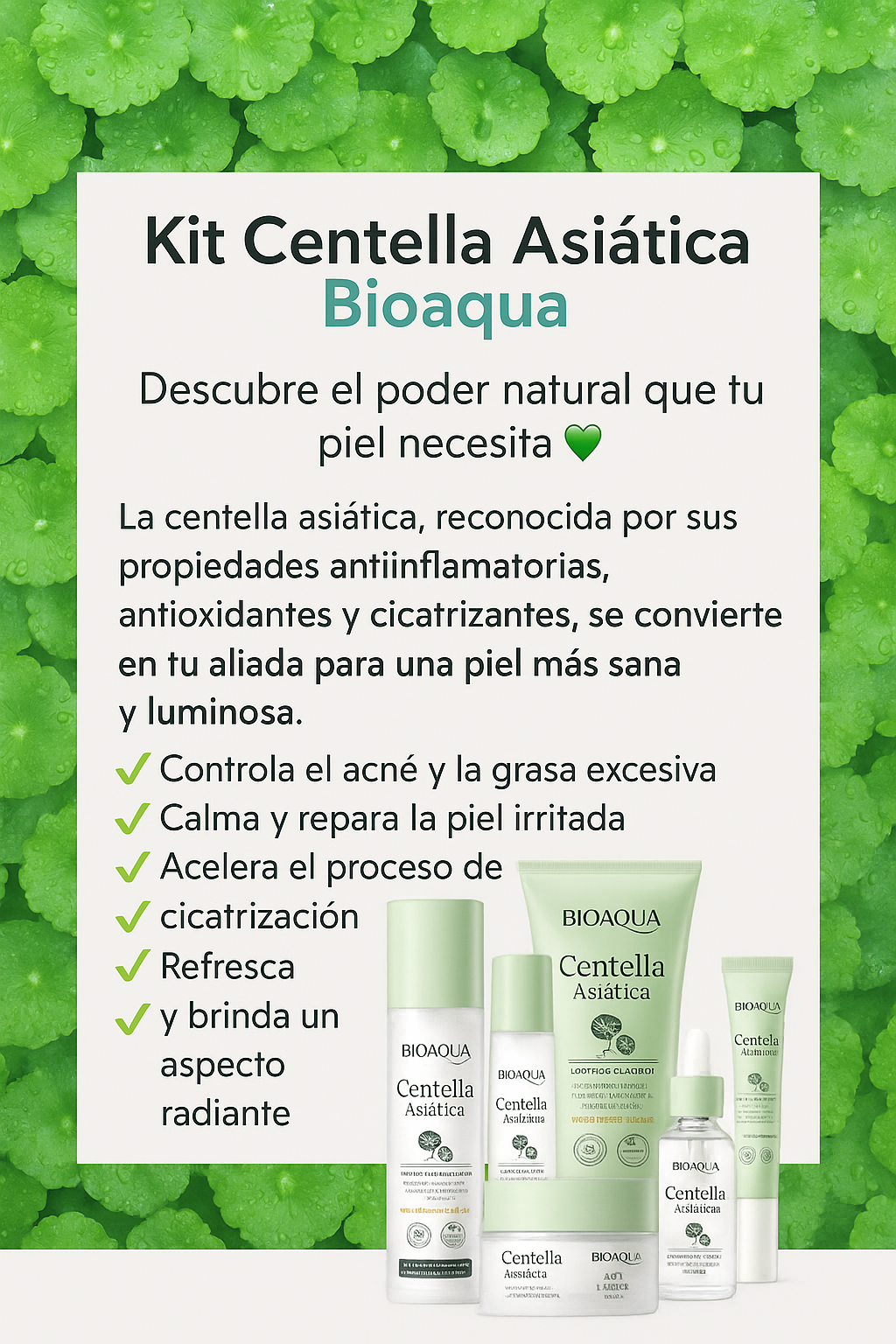 🌿 El Poder Sanador de la Centella Asiática: Calma, Repara y Renueva tu Piel por Completo ✨