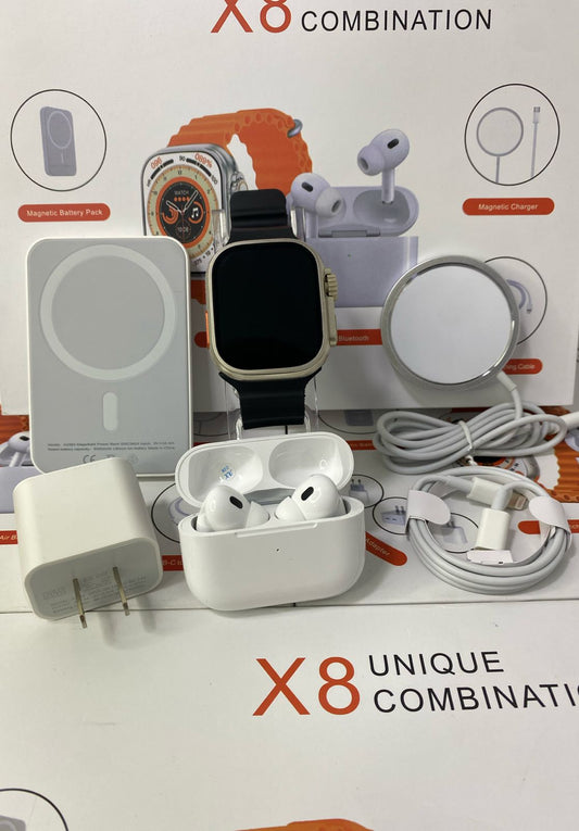 RELOJ Y AUDIFONOS COMBO X8